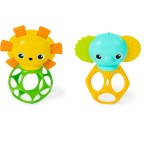 Bright Starts Soother Pals&trade; Easy-Grasp jucarie pentru dentiție 3 m+ 2 buc