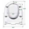 Capac WC Soft Close, U Shape, 36x46 cm, Universal, Alb
