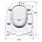 Capac WC, Soft Close, Forma U, Dimensiuni 36x46 cm, Alb