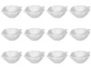 Set boluri, 12 piese, 120 ml, Portelan, Alb fildes