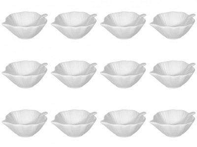 Set boluri, 12 piese, 120 ml, Portelan, Alb fildes foto