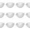 Set boluri, 12 piese, 120 ml, Portelan, Alb fildes
