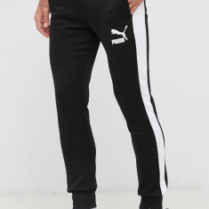 Puma pantaloni de trening culoarea negru, cu model 530098-01