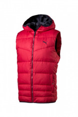 Vesta barbati Puma Hooded Down Vest Rosu M foto