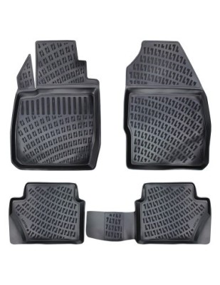 Set covorase auto din cauciuc tip tavita pentru Ford Fiesta V 2002-2008 foto