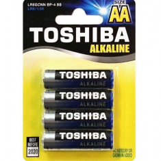 Baterie Toshiba Alkaline AA R6 1,5V alcalina set 4 buc.