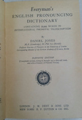 DANIEL JONES - EVERYMAN&amp;#039;S ENGLISH PRONOUNCING DICTIONARY {1957} foto