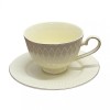 Set Ceasca si Farfurie Portelan, CLARA, 200 ml