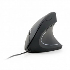 Mouse wireless ergonomic GEMBIRD negru MUS-ERGO-01 foto