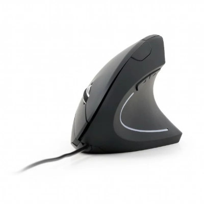 Mouse wireless ergonomic GEMBIRD negru MUS-ERGO-01 foto