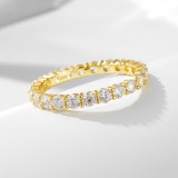 Cumpara ieftin Inel Eternity din Argint 925 Aurit cu Banda Completa din Cristale Zirconia Rotunde
