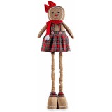 Figurina Turta Dulce Fetita, picioare alungibile textil multicolor 24 x 17 x 120 H