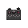 Panou de comutatoare cu priza, voltmetru, 5 intrerupatoare si port USB 12V 20A