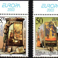 SERBIA si MUNTENEGRU 2003, EUROPA CEPT, serie neuzata, MNH