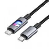 Cablu Date si Incarcare USB-C - USB-C HOCO U144 Led, 60W, 1.2m, Negru