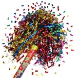 Tun Party Popper, Multicolor, Confeti Metalizat, Lungime 60cm
