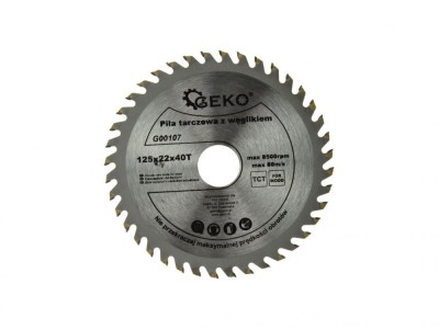Disc circular pentru lemn 125x22x40T, GEKO G00107 foto