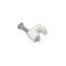 Cleme clips fixare cablu rotund plastic cu cui 4mm alb 100buc Well