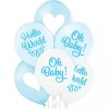 Set 6 baloane latex Oh baby boy 30cm