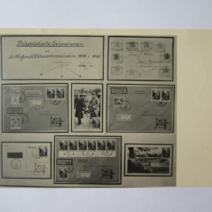 Rara! Germania carte postala foto expozitia filatelica Berlin 1941 stampile rare