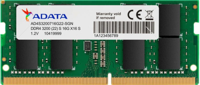 SODIMM Adata, 32GB DDR4, 3200 MHz, &quot;AD4S320032G22-SGN&quot;