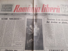 ZIARUL ROMANIA LIBERA NR 132 31 MAI 1990 foto