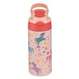 Sticlă izotermă pentru copii cu design unicorni, 500 ml, roz, din oțel inoxidabil, CMCLASS