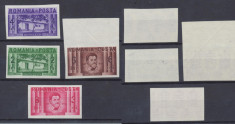 Romania 1937 Ion Creanga serie nedantelata 4 timbre tiraj 200 serii foto
