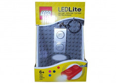 Breloc cu lanterna LEGO placa argintie (LGL-KE52GS-S) foto