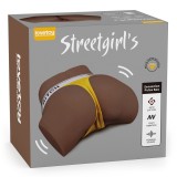 Masturbator bust cu vibratii dublu Lovetoy Streetgirl Pulse Box Maro III