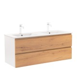 Vario Pull 120 dulap de bază cu chiuvetă stejar alb