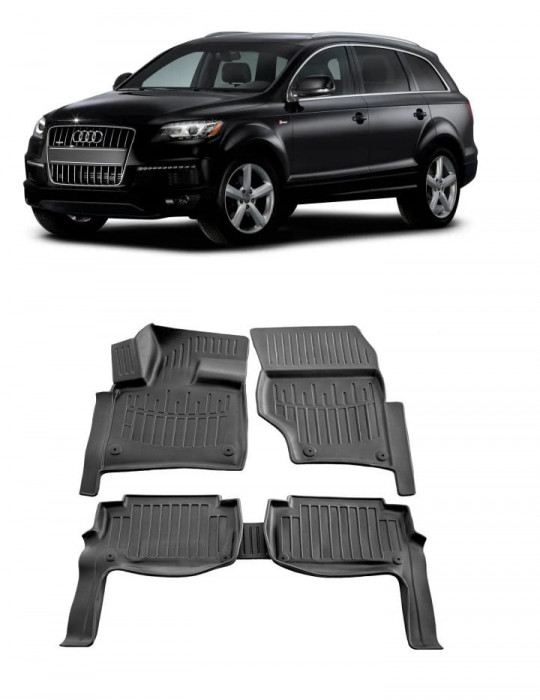 Set Covorase Auto Cauciuc dedicate Audi Q7 (4L) (2005-2015)