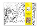 Plansa reutilizabila Funny Mat pentru colorat, model Jurassic World, 48x33.5 cm