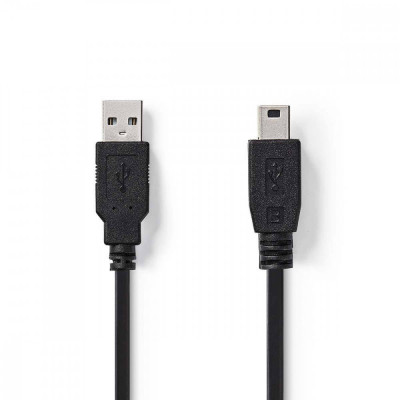 Cablu USB 2.0 USB A tata - Mini USB tata 2m Nedis foto