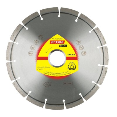Disc diamantat, cu segmente, pentru debitare materiale de constructie, Klingspor DT 350 B Extra, 150 x 22.23 x 2.4 mm foto
