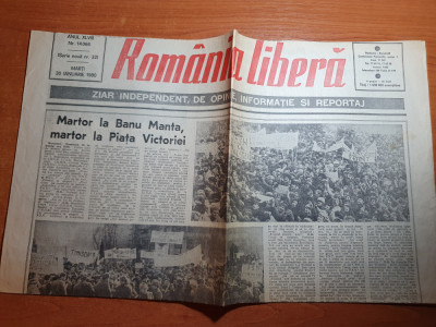 romania libera 30 ianuarie 1990-procesul comunistilor,miting banua manta foto