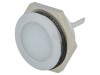 Lampa control LED alba SIGNAL-CONSTRUCT SMFL22612 &Oslash;22mm IP67 plata 12-14V DC metalica