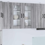 vidaXL Dulap de bucătărie Kalmar 2 pcs Gri Sonoma 40 x 31 x 80 cm 884647