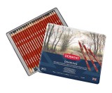 Cumpara ieftin : Set 24 creioane colorate profesionale Derwent Drawing, cutie metalică, culori intense, mine moi pentru desen artistic și shading