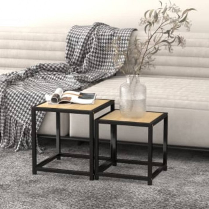 vidaXL Mese de ceai, 2 buc., stejar sonoma, MDF 331657
