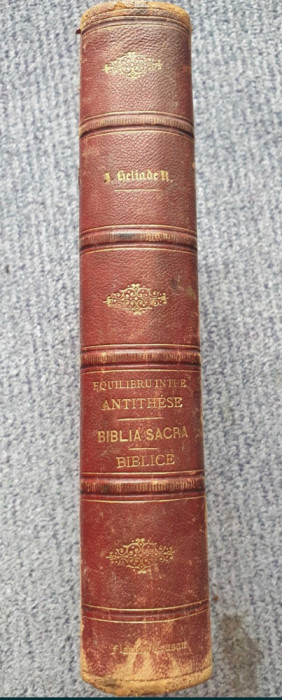 I H Radulescu Biblia sacra, Equilibru intre Antithese, Biblicele - 1858