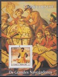 Sao Tome si Principe 2004 - Marii Navigatori, Colita, Cota 10 EURO, MNH