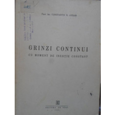 GRINZI CONTINUI CU MOMENT DE INERTIE CONSTANT-C.N. AVRAM