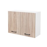 Leziter Practică 80 Dulap Superior Bucatarie 2 Usi Alb Stejar Sonoma 80x58x31cm