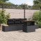 Set de canapele pentru grădină 5 pcs Negru Rattan poli