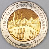 POLONIA 5 ZLOTI 2017 , BIMETAL , Central Industrial District - COP , XF + / a UNC , KM 976