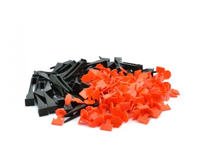 Sistem de nivelare a placilor, 100 pene si 500 cleme 1.5 mm, Geko G00435 foto