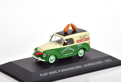 Macheta Fiat 500C Furgoncino Auricchio 1951 - IXO/Altaya 1/43 foto