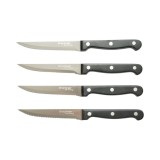 Set 4 cutite steak 11cm, lama zimtata otel 3Cr13, maner bachelita negru Breckner Germany