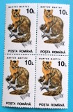 TIMBRE ROMANIA LP1318/1993 Animale (uzuale) -Bloc de 4 valoarea de 10 lei h&icirc;rtie cretată MNH -, Nestampilat